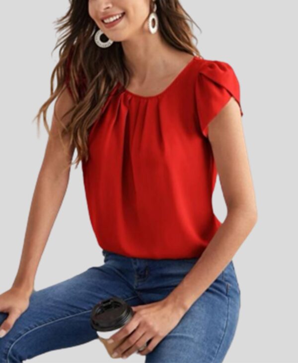 Blusa Rojo Manga Petalo ADHARA 107