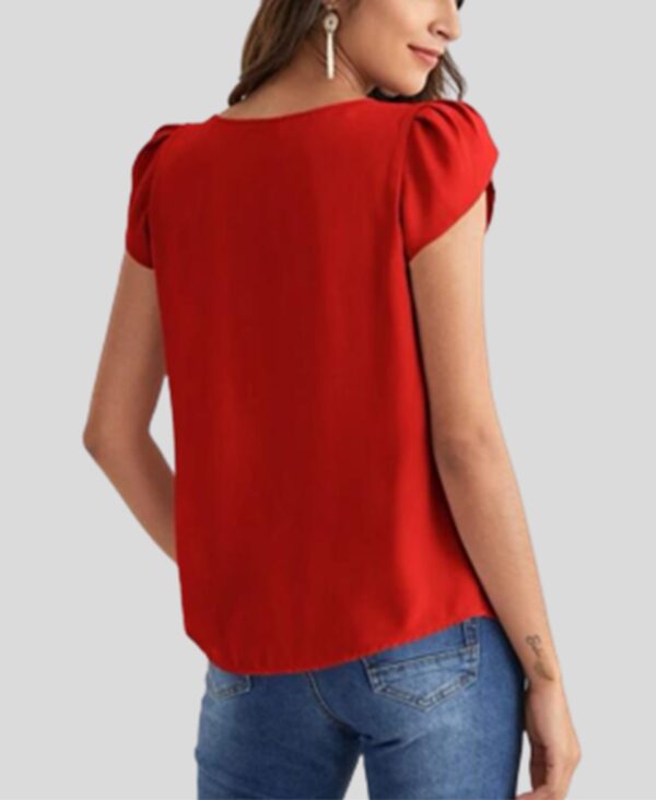 Blusa Rojo Manga Petalo ADHARA 107 - Image 3