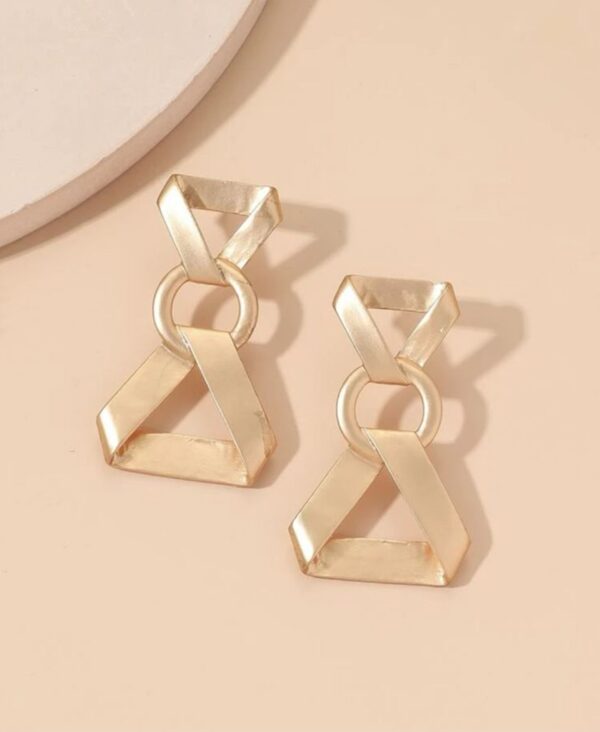 Aretes Dorado Mate 22604