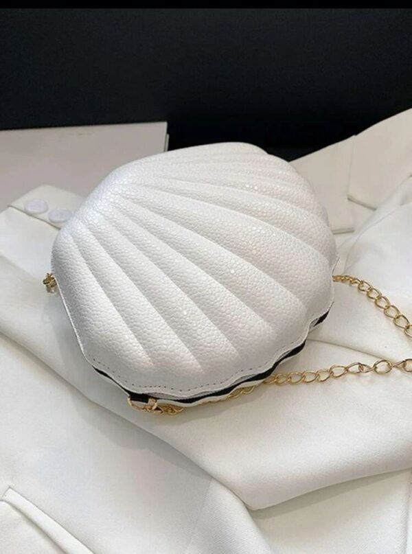 Bolso Chic en Forma de Concha Blanca - Image 2