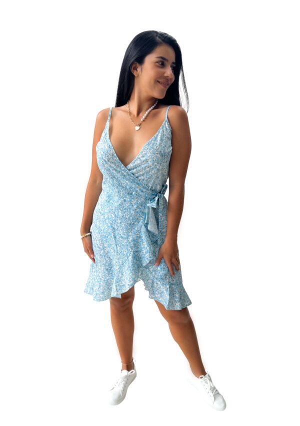 Vestido Floral Celeste 55566