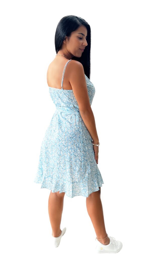 Vestido Floral Celeste 55566 - Image 2