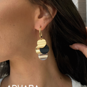 Aretes Colgantes 4 Tonos 8441