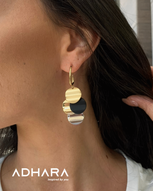 Aretes Colgantes 4 Tonos 8441