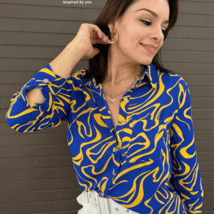 Blusa Azul con Amarilla 18122