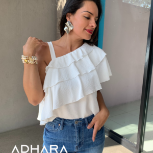 Blusa Blanca Asimetrica Aria