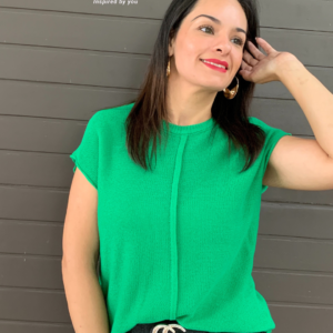 Blusa Beige, Blanco y Verde 2883