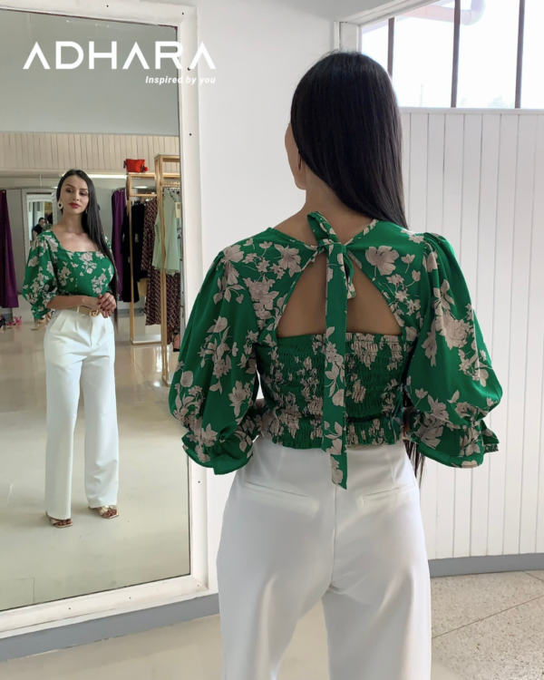 Blusa Verde Floreada Sienna - Image 2