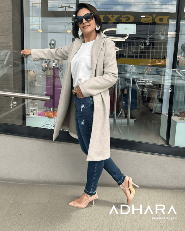 Cardigan Gabardina Zara Beige - Image 3