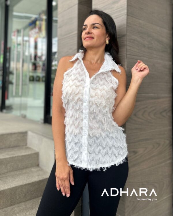 Blusa Blanca sin mangas 2887
