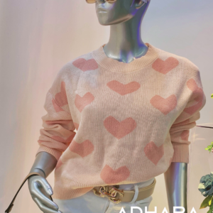 Sueter Rosado Corazones 1406