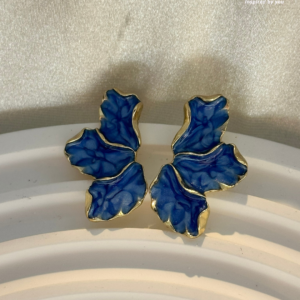 Arete Flor Rojo, Azul y Blanco 8778