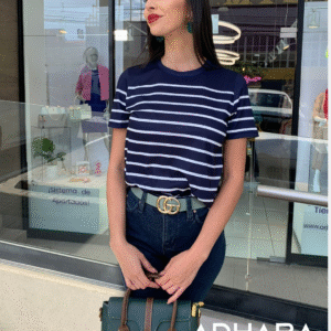 Blusa Azul de Rayas 2918