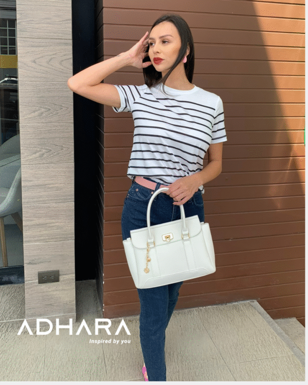 Blusa Blanca con Rayas 2919 - Image 2