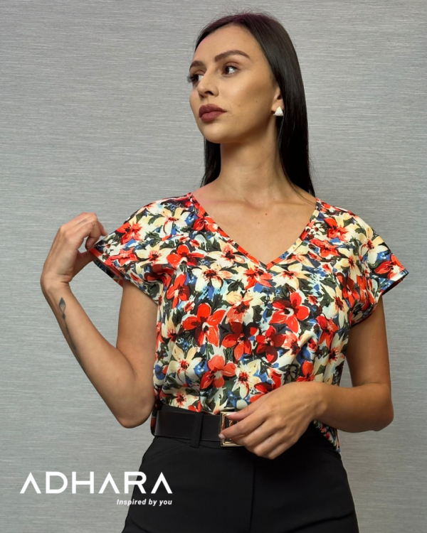 Blusa Floral Ranglan 2730