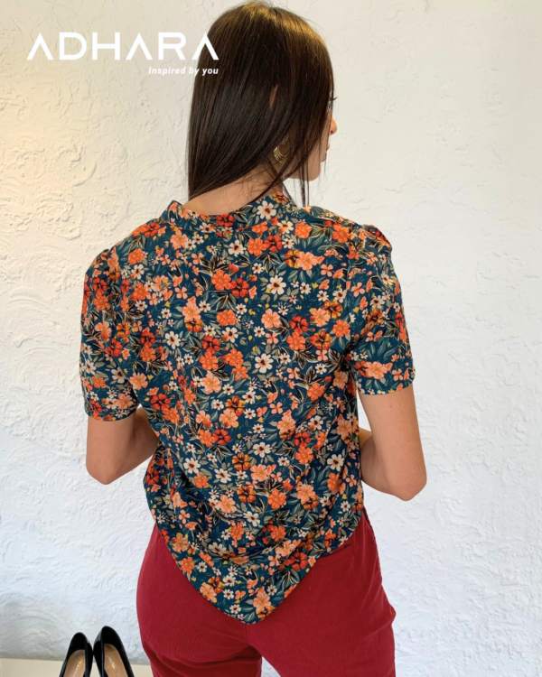 Blusa Floral Cuello Notch - Image 6