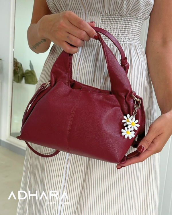 Bolso Rojo y Crema 7236