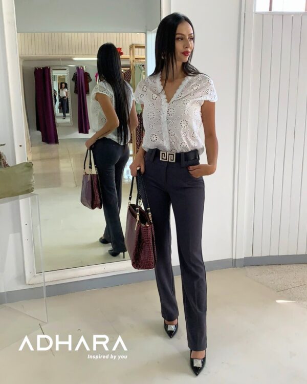 Blusa Blanca con Encaje 2934 - Image 3