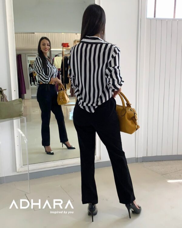 Blusa Negra Rayas 2847 - Image 3