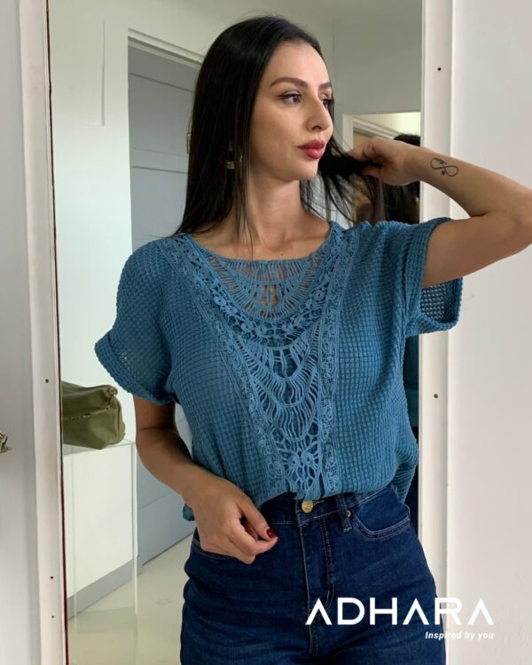Blusa Azul Petroleo 2935