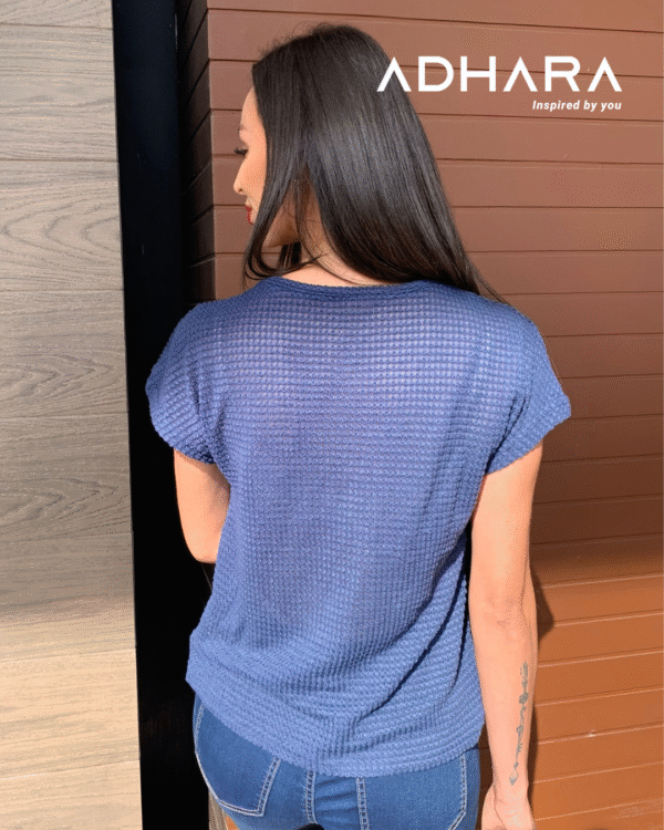 Blusa Azul, Blanco y Rosado 2935 - Image 4