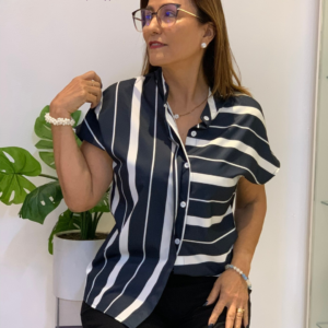 Blusa Azul Rayas 2932
