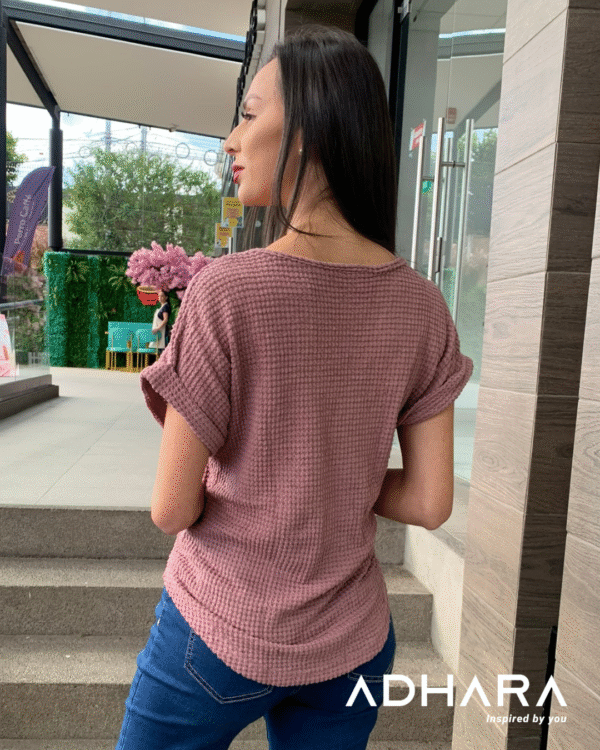 Blusa Azul, Blanco y Rosado 2935 - Image 6