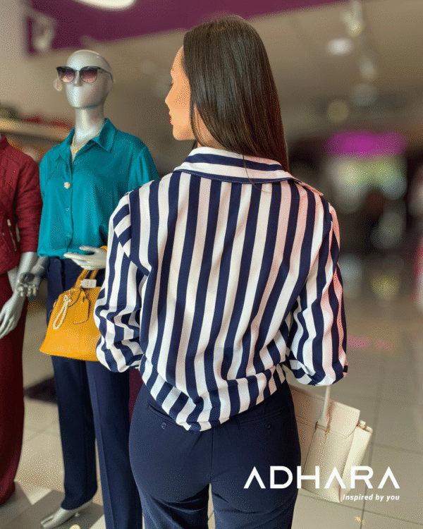 Blusa Rayas Azul 2945 - Image 2