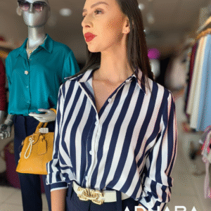 Blusa Rayas Azul 2945