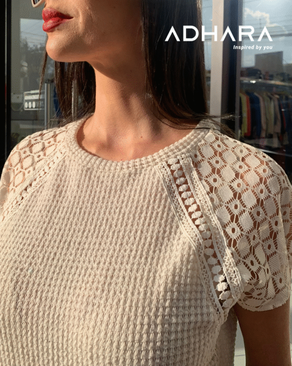 Blusa Beige Tejida 2960 - Image 2