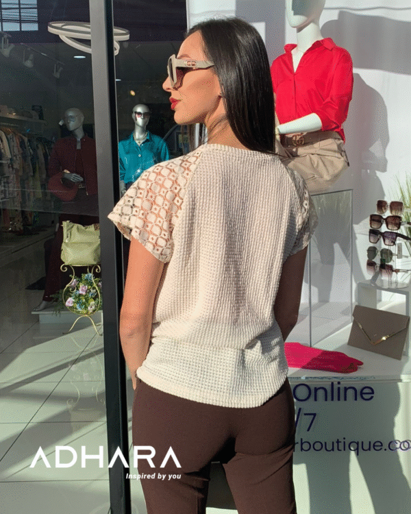 Blusa Beige Tejida 2960 - Image 3
