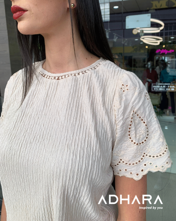 Blusa Beige Tejida 2955 - Image 2