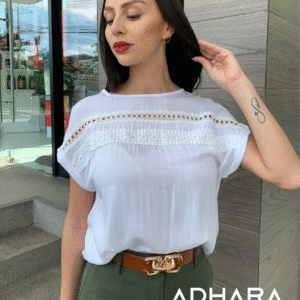 Blusa Blanca Manga Corta 2949
