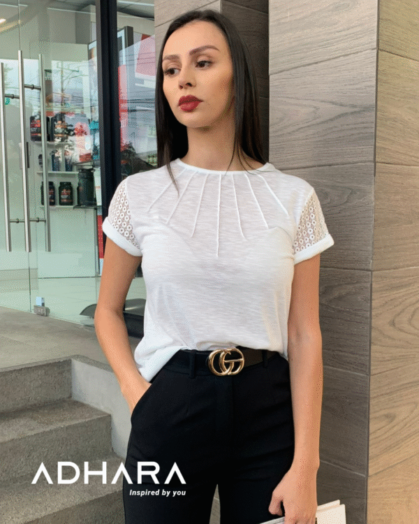 Blusa Blanca Manga Ranglan 2950