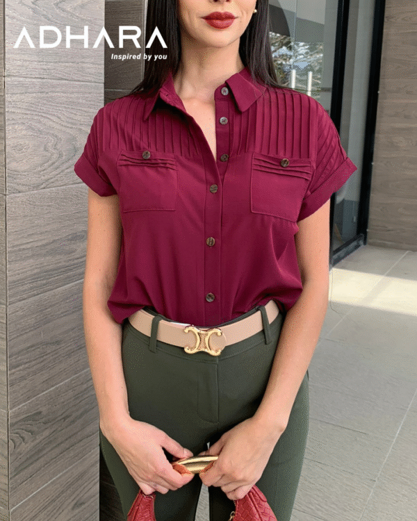 Blusa con Pliegas 2947 - Image 4