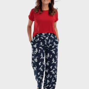 Pantalón Azul Estampado 22098