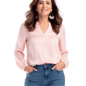 Blusa Blanca y Rosada T14575