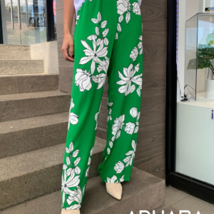 Pantalón Verde Estampado P22098