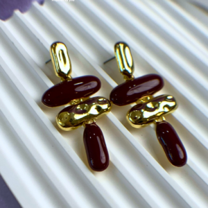 Aretes Geometrico Vino 8851