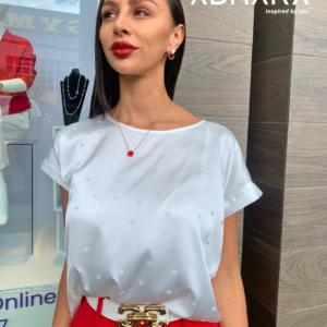 Blusa Blanca Polka 6472T