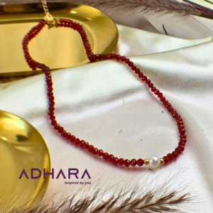 Collar Piedra Rojo 8827