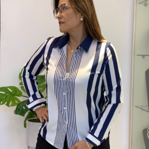 Blusa Azul Rayas 2987