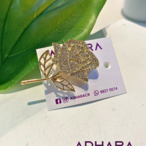 Broche de Rosa con Circonias 1451