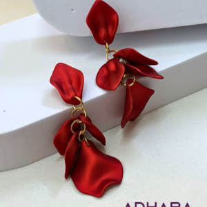 Aretes Hojas Negro, Rojo y Naranja 8882