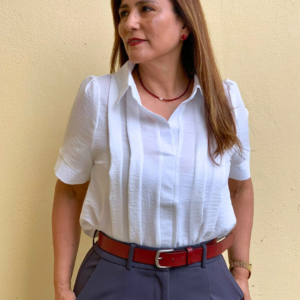 Blusa Blanca con Vastas 2994