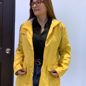 Jacket Impermeable Amarilla con Gorro 1456